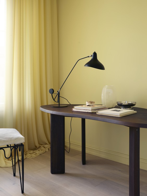 trendfarger fra Elle x Alcro gul veggfarge Beurre fra fargekart